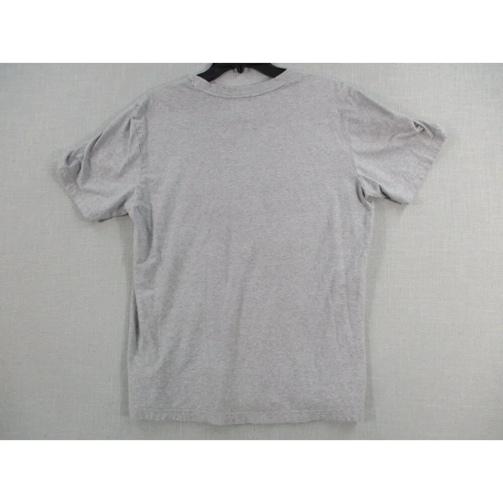 Adidas Mens Gray Graphic Logo T-Shirt Size L‎ Short Sleeve Lightweight Casual